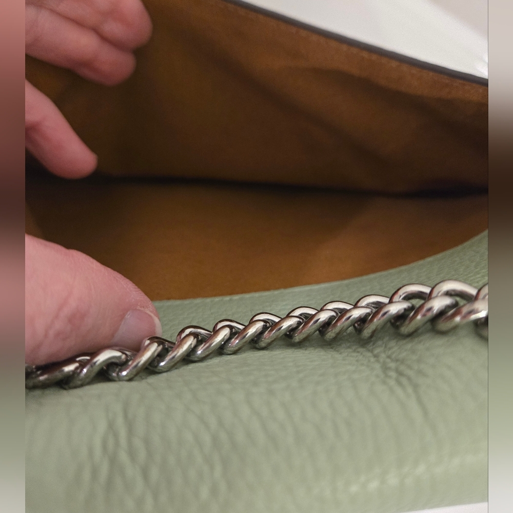 Coach 2023 Klare Chain Crossbody 25 Pistachio Leather Bag - Picture 12 of 16